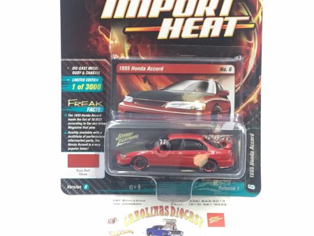 Johnny lightning Import heat 1995 Honda Accord Red 211E Hot on Sale