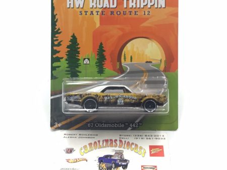 Hot Wheels Road Trippin 67 Oldsmobile 442 #14 W4 Hot on Sale