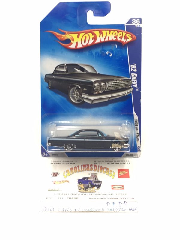 Hot wheels 2008 #76 62 Chevy Walmart Exclusive W6 Online now