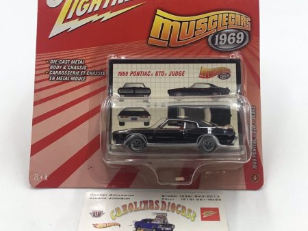 Johnny lightning muscle cars 1969 Pontiac GTO Black Uniroyal tires NN5 For Discount