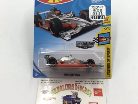 2018 Hot wheels Zamac #10 Indy 500 Oval Factory Sealed sticker Fashion