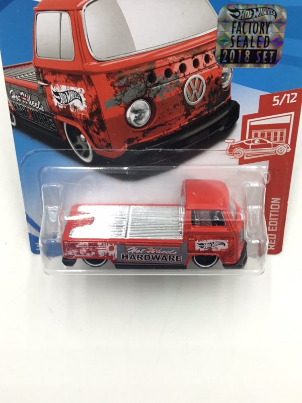 2018 hot wheels red edition #5 Volkswagen T2 Pickup target red factory sealed sticker For Sale