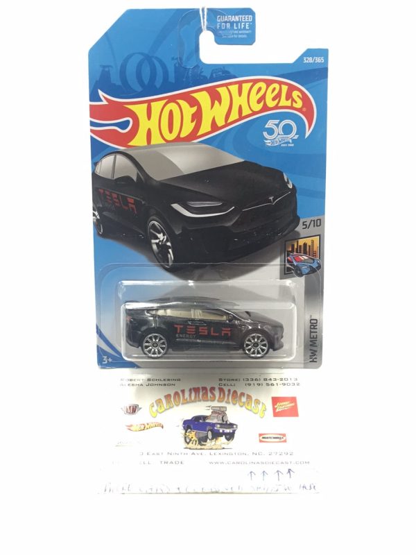 2018 Hot Wheels #328 Tesla Model X black DD2 Cheap