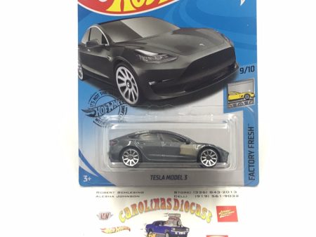 2020 hot wheels #112 Tesla Model 3 gray CC2 on Sale