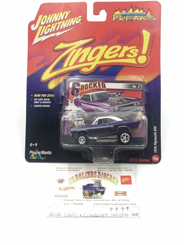 Johnny lightning zingers 1970 Plymouth GTX Purple 209E Supply