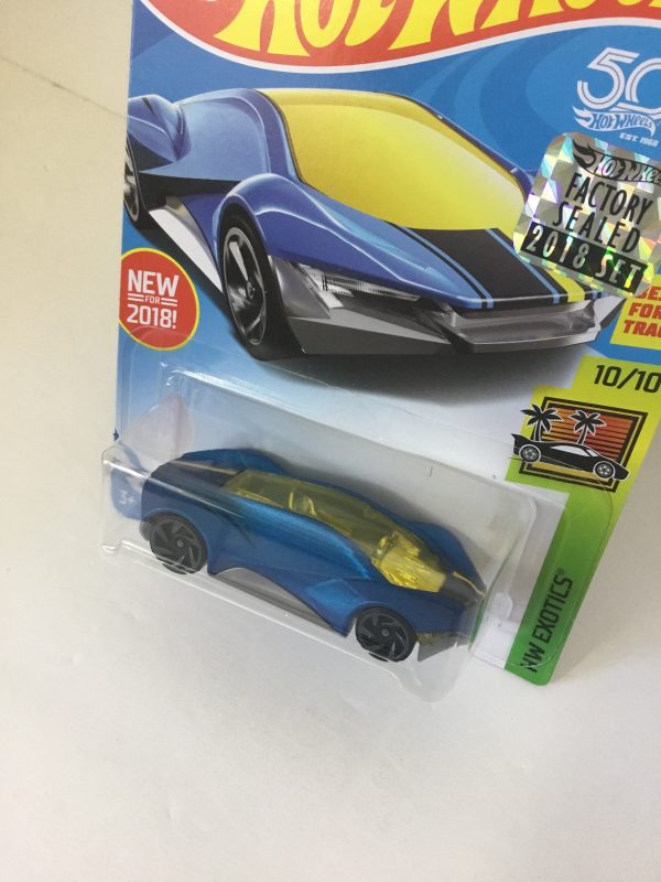 2018 Hot Wheels #241 Exotique blue Factory sealed sticker VV4 Online Sale