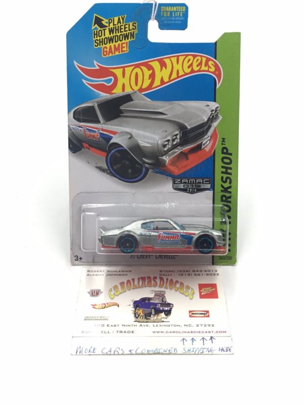 2014 hot wheels #243 70 Chevy Chevelle Zamac #15 CC6 Hot on Sale