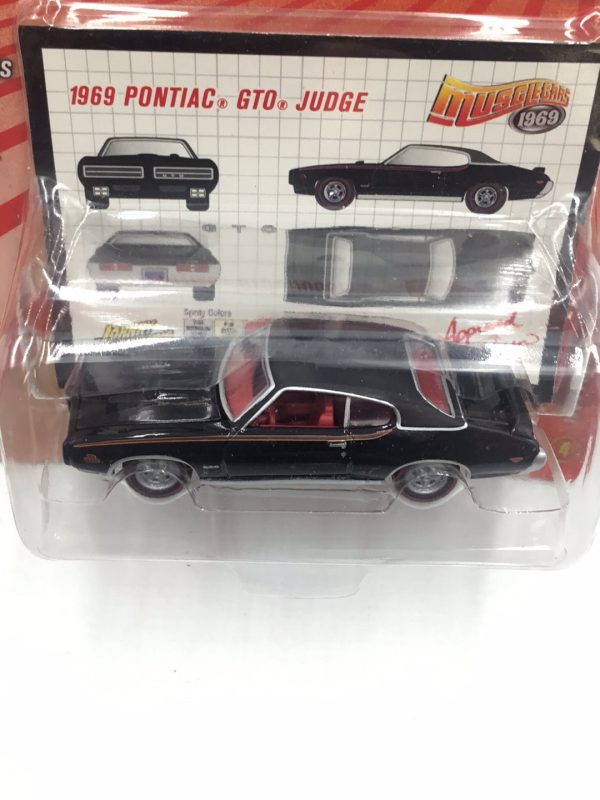 Johnny lightning muscle cars 1969 Pontiac GTO Black redline tires 210E Online