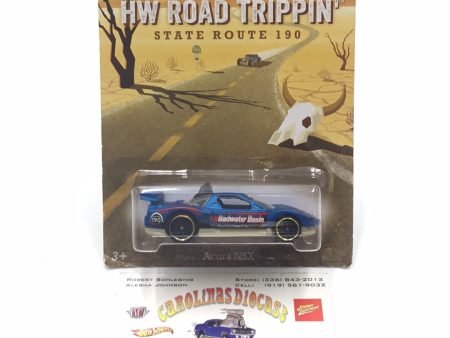 Hot Wheels Road Trippin Acura NSX #32 (Bad Card) Y4 Hot on Sale