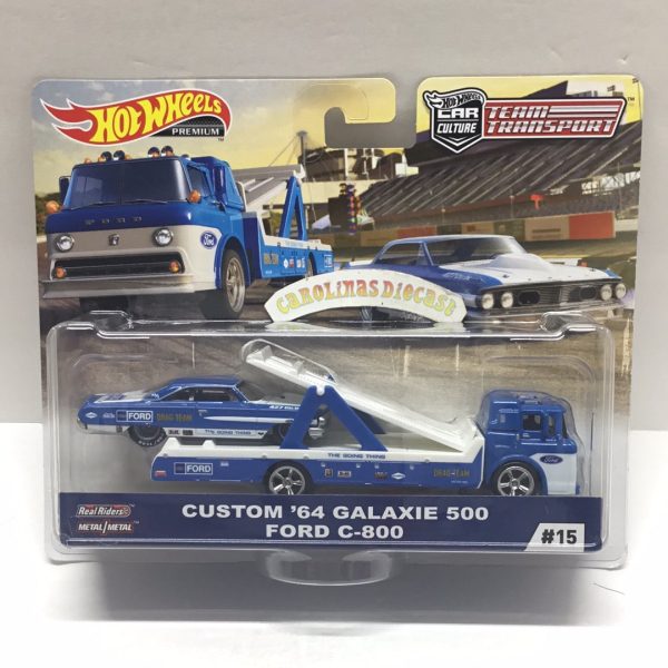 Hot wheels car culture team transport #15 custom 64 galaxy 500 Ford C-800 279C Online Hot Sale