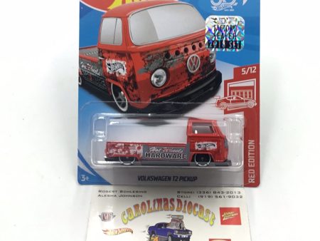 2018 hot wheels red edition #5 Volkswagen T2 Pickup target red factory sealed sticker For Sale