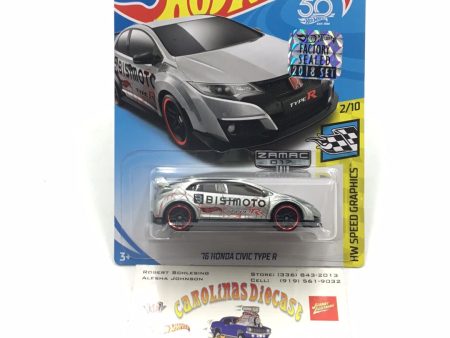 2018 Hot wheels Zamac #17 16 Honda Civic Type R Factory Sealed sticker For Cheap