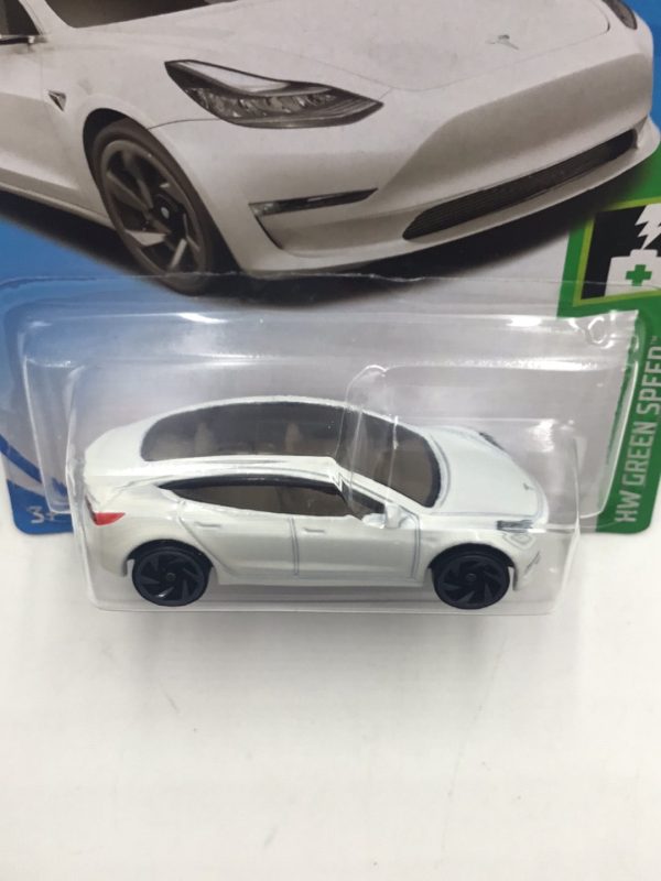 2019 Hot Wheels #174 Tesla Model 3 White Hot on Sale