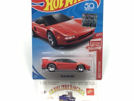 2018 hot wheels red edition #2 90 Acura NSX target red factory sealed sticker Online now