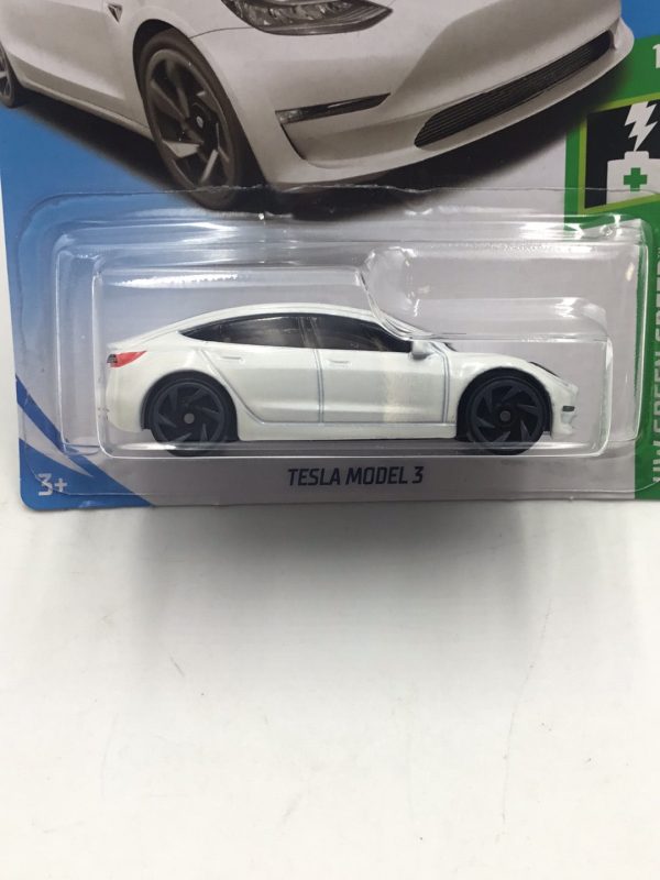 2019 Hot Wheels #174 Tesla Model 3 White Hot on Sale