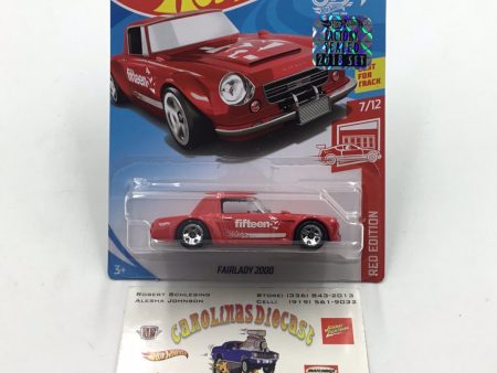 2018 hot wheels red edition #7 Fairlady 2000 target red factory sealed sticker Fashion