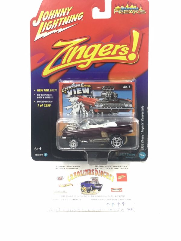 Johnny lightning zingers 1959 Chevy Impala convertible version D 232E Online now