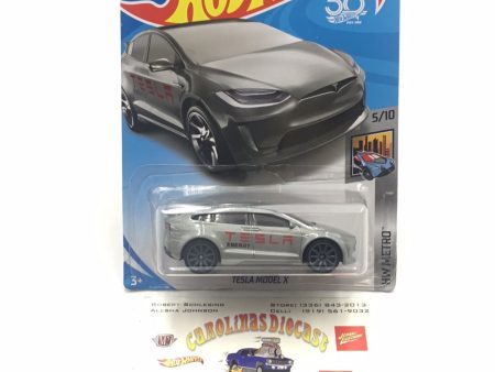 2018 Hot Wheels #247 Tesla Model X grey 48B on Sale