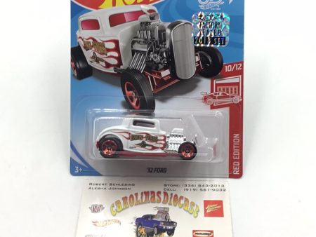 2018 hot wheels red edition #10 32 Ford target red factory sealed sticker Online Sale