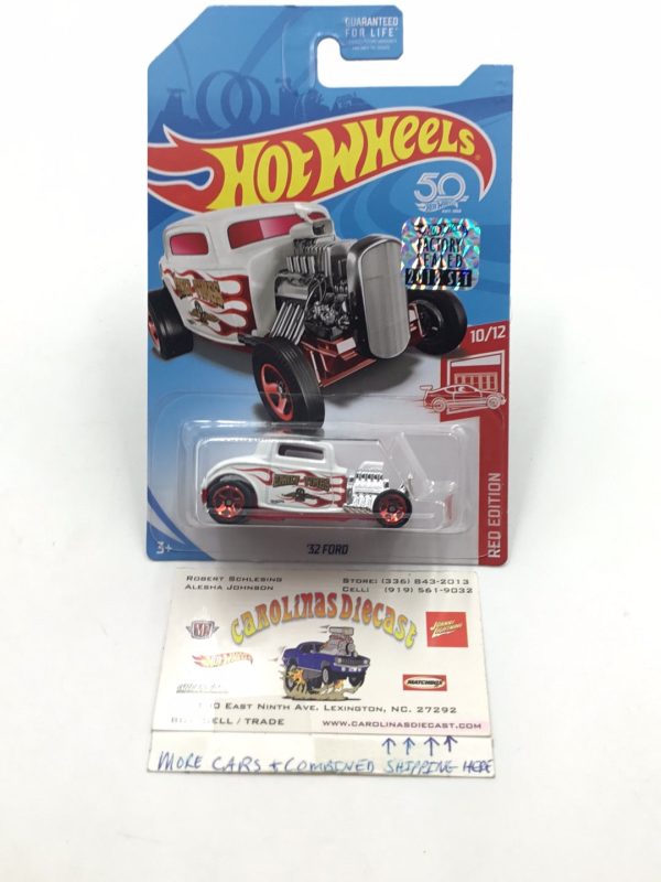 2018 hot wheels red edition #10 32 Ford target red factory sealed sticker Online Sale