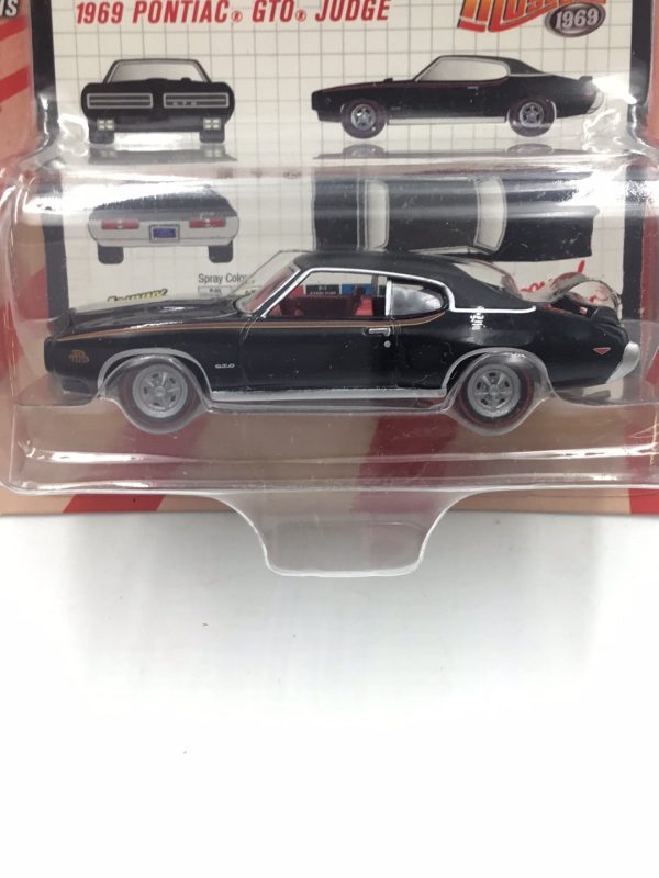 Johnny lightning muscle cars 1969 Pontiac GTO Black redline tires 210E Online