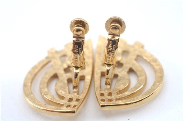 Authentic GIVENCHY Vintage Earrings Gold J5753 Discount