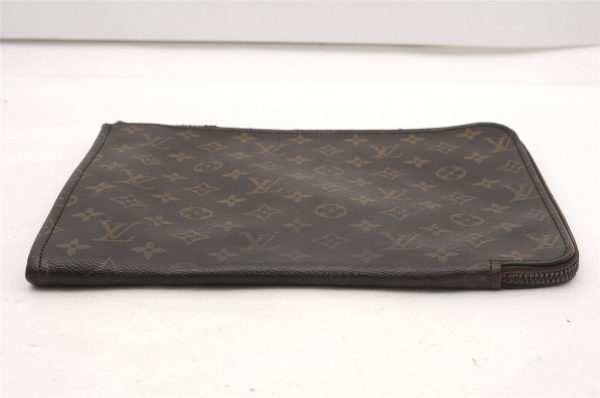 Authentic Louis Vuitton Monogram Poche Documents Document Case M53400 LV K4648 Fashion