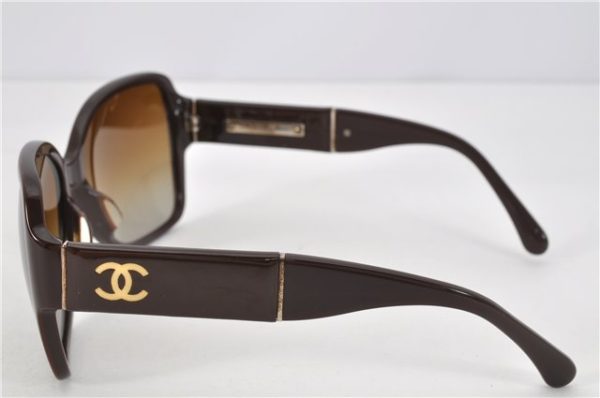 Authentic CHANEL Vintage Sunglasses CC Logos CoCo Mark Plastic Brown 3457F Discount