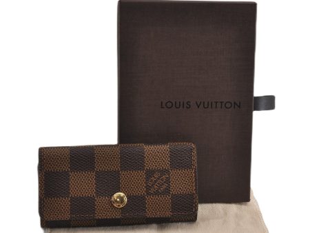 Authentic Louis Vuitton Damier Multicles 4 Key Case Holder N62631 LV Box 5566F For Sale