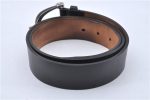 Authentic GUCCI Vintage Belt Leather Size 90cm 35.4  Black 3466F For Cheap