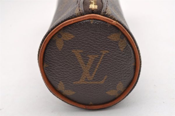 Authentic Louis Vuitton Monogram Trousse Ronde Pen Case Pouch M47630 Junk 0964I Sale