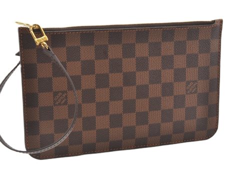 Authentic Louis Vuitton Damier Neverfull Pouch Purse Clutch Bag LV 6517F Sale