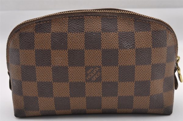 Authentic Louis Vuitton Damier Pochette Cosmetic PM Pouch N47516 LV 1016I Hot on Sale