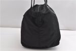 Authentic PRADA Vintage Nylon Tessuto Leather Shoulder Tote Bag Black 9062F Fashion