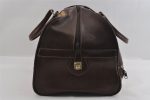 Authentic Burberrys Nova Check Canvas Leather Travel Boston Bag Beige 1857I Fashion