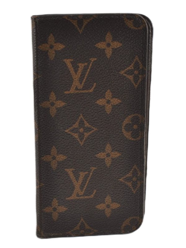 Authentic Louis Vuitton Monogram Folio Iphone 6+ Case M61423 LV K4973 For Sale