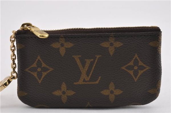 Authentic Louis Vuitton Monogram Pochette Cles Coin Purse Case M62650 LV 9476F For Sale