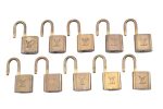 Authentic Louis Vuitton Padlock Gold 10Set LV 0214G For Sale