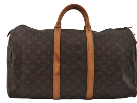 Authentic Louis Vuitton Monogram Keepall 50 Boston Bag Old Model Junk 2564I Online Hot Sale