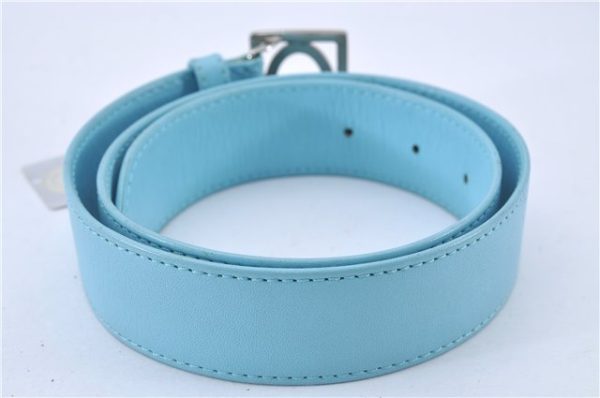 Authentic Christian Dior Belt Leather Size 70cm 27.6inches Light Blue CD 3359F Online