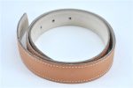 Authentic HERMES Leather Belt Size 65 25.6  Beige Ivory J6178 Online Sale