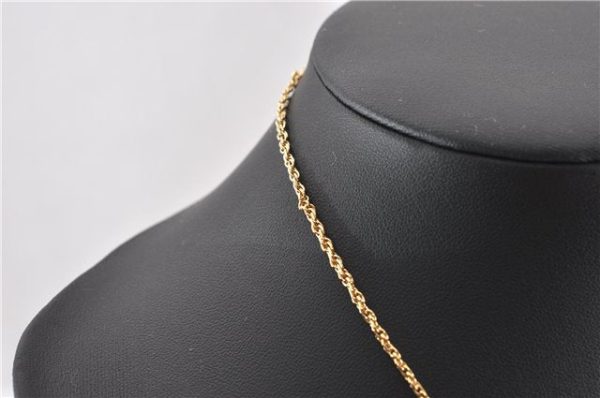 Authentic Christian Dior Gold Tone Chain Pendant Necklace CD 6963F Cheap