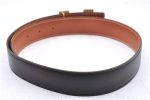 Authentic HERMES Constance Leather Belt Size 65cm 25.6  Black Brown Box 4739E Discount