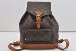 Authentic Louis Vuitton Monogram Montsouris MM Backpack M51136 LV 1663I For Cheap