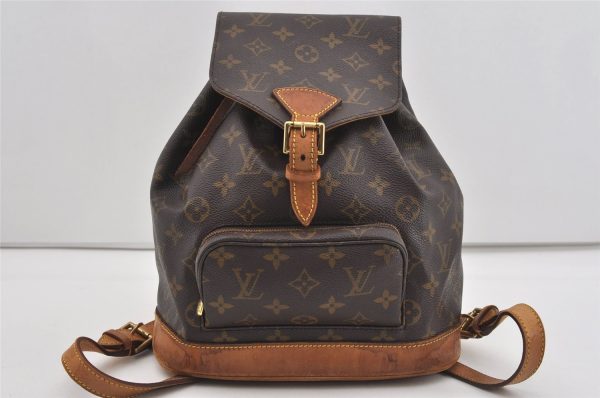 Authentic Louis Vuitton Monogram Montsouris MM Backpack M51136 LV 1663I For Cheap