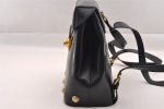 Authentic Salvatore Ferragamo Heel Motif Backpack Purse Leather Black Junk 1707I For Discount