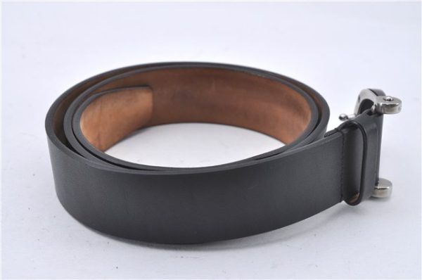 Authentic GUCCI Vintage Belt Leather Size 90cm 35.4  Black 3466F For Cheap