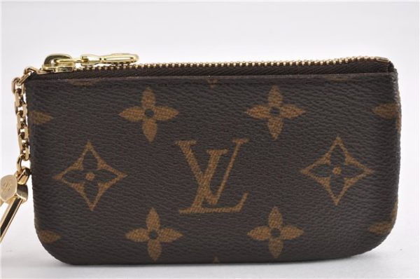 Authentic Louis Vuitton Monogram Pochette Cles Coin Purse Case M62650 Box 7724F on Sale