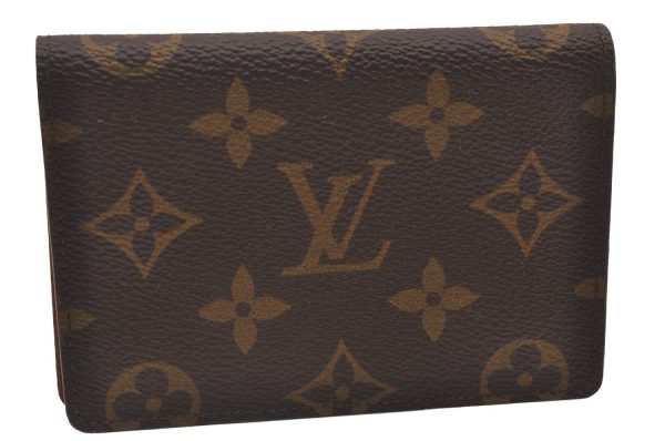 Authentic Louis Vuitton Monogram Porte 2 Cartes Vertical M60533 Pass Case 1018I For Cheap