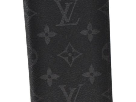 Authentic Louis Vuitton Monogram Eclipse Folio iPhone X Case M63446 LV K4840 Fashion